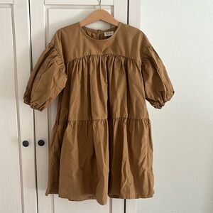 The Simple Folk 4-5Y Harriet Dress Camel